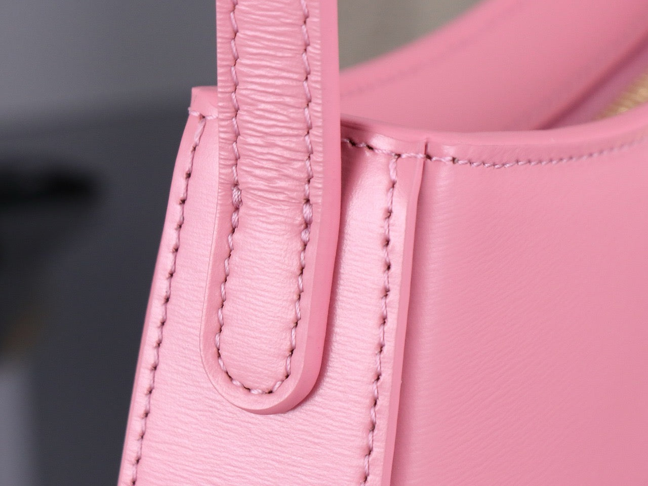 Celine Medium Tilly Bag In Shiny Calfskin Pink Platinum Grade