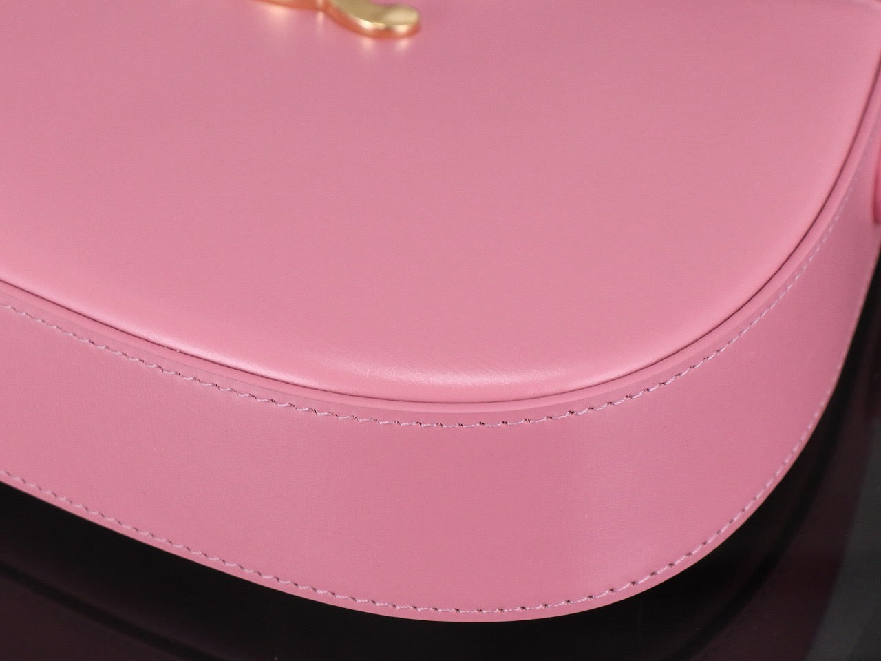 Celine Medium Tilly Bag In Shiny Calfskin Pink Platinum Grade