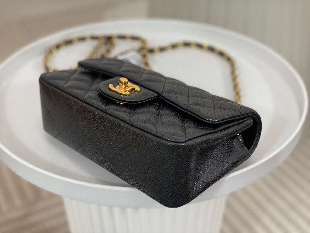 Chanel Classic Handbag Grained Calf Skin 20cm - High Grade