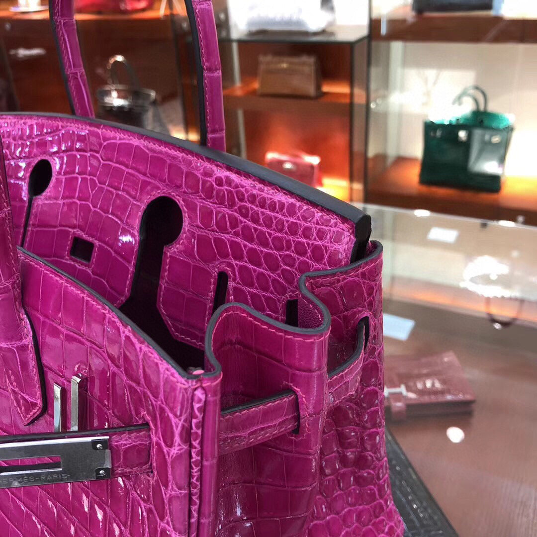 Hermes Birkin Crocodile Leather Purple