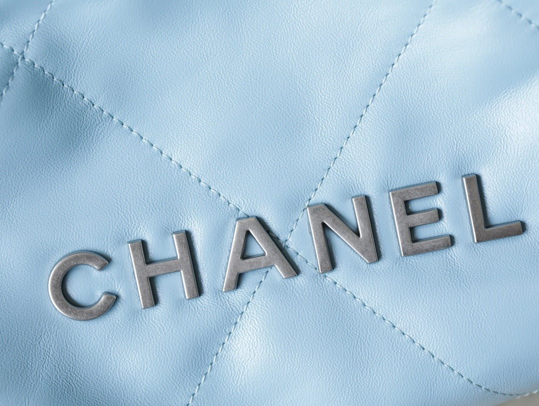 Chanel 22 Mini Sky Blue Platinum