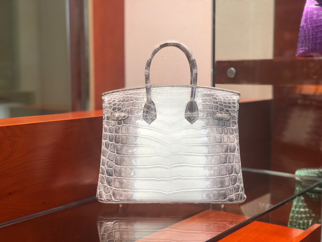 Hermes Birkin Crocodile Leather Himalaya Bag