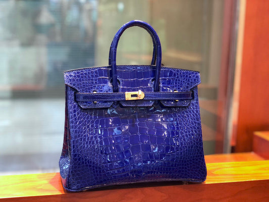 Hermes Birkin Crocodile Leather Electric Blue