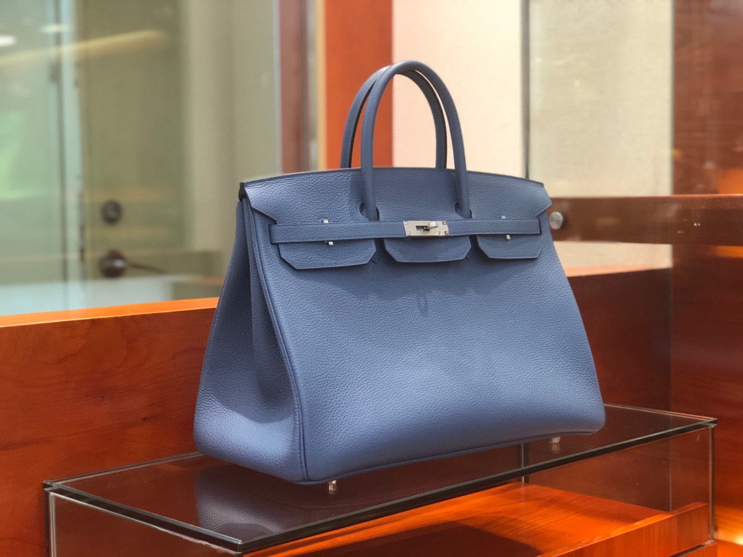 Hermes Birkin 40 Togo Grey Blue