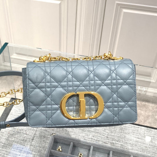 Dior Caro Bag Small High Grade- Foggy Blue