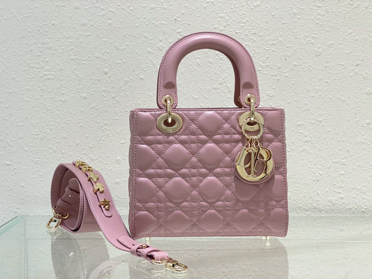 Lady Dior Small Lamb Skin Mid Grade - Pink