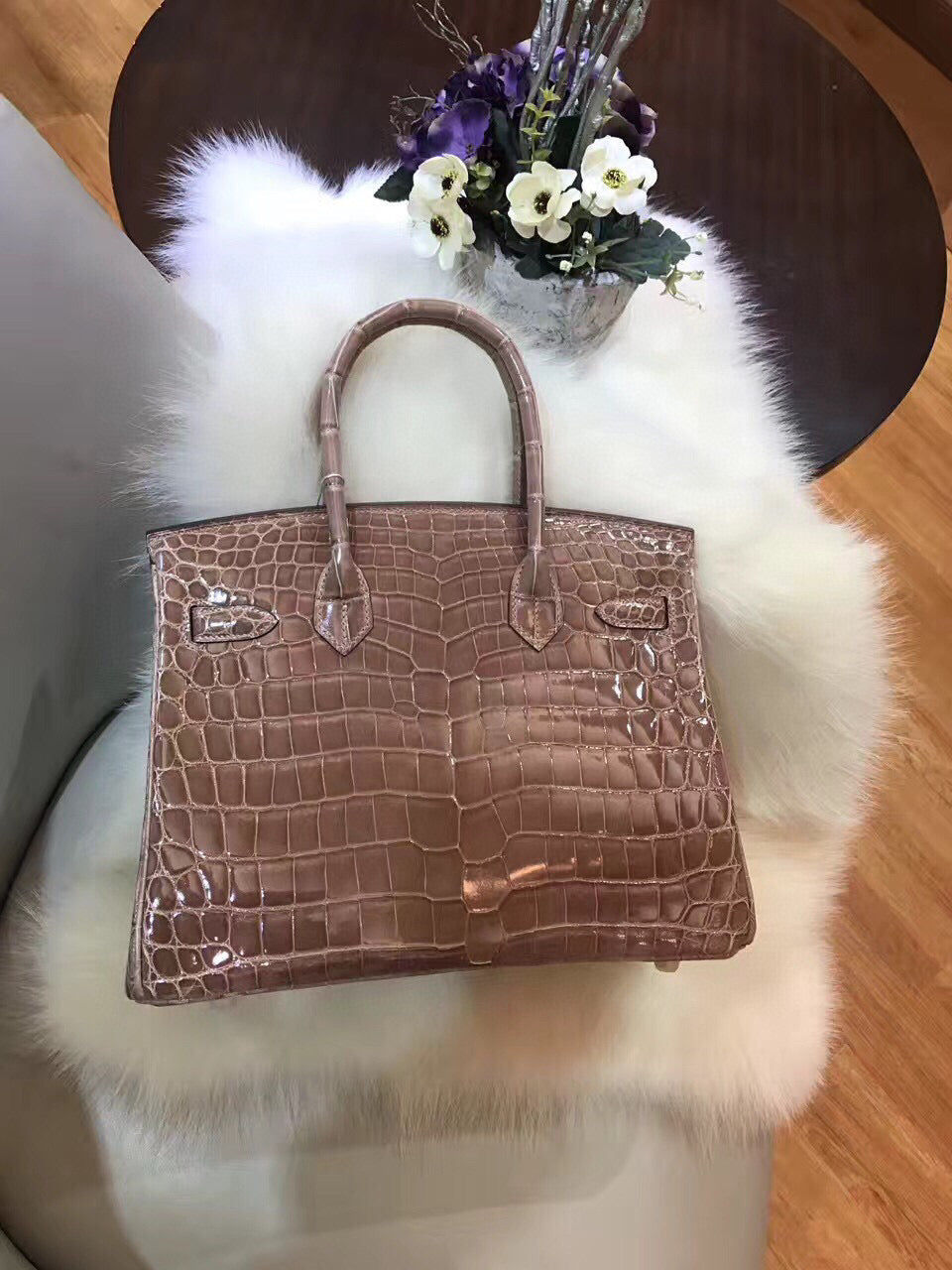 Hermes Birkin Crocodile Leather Brown