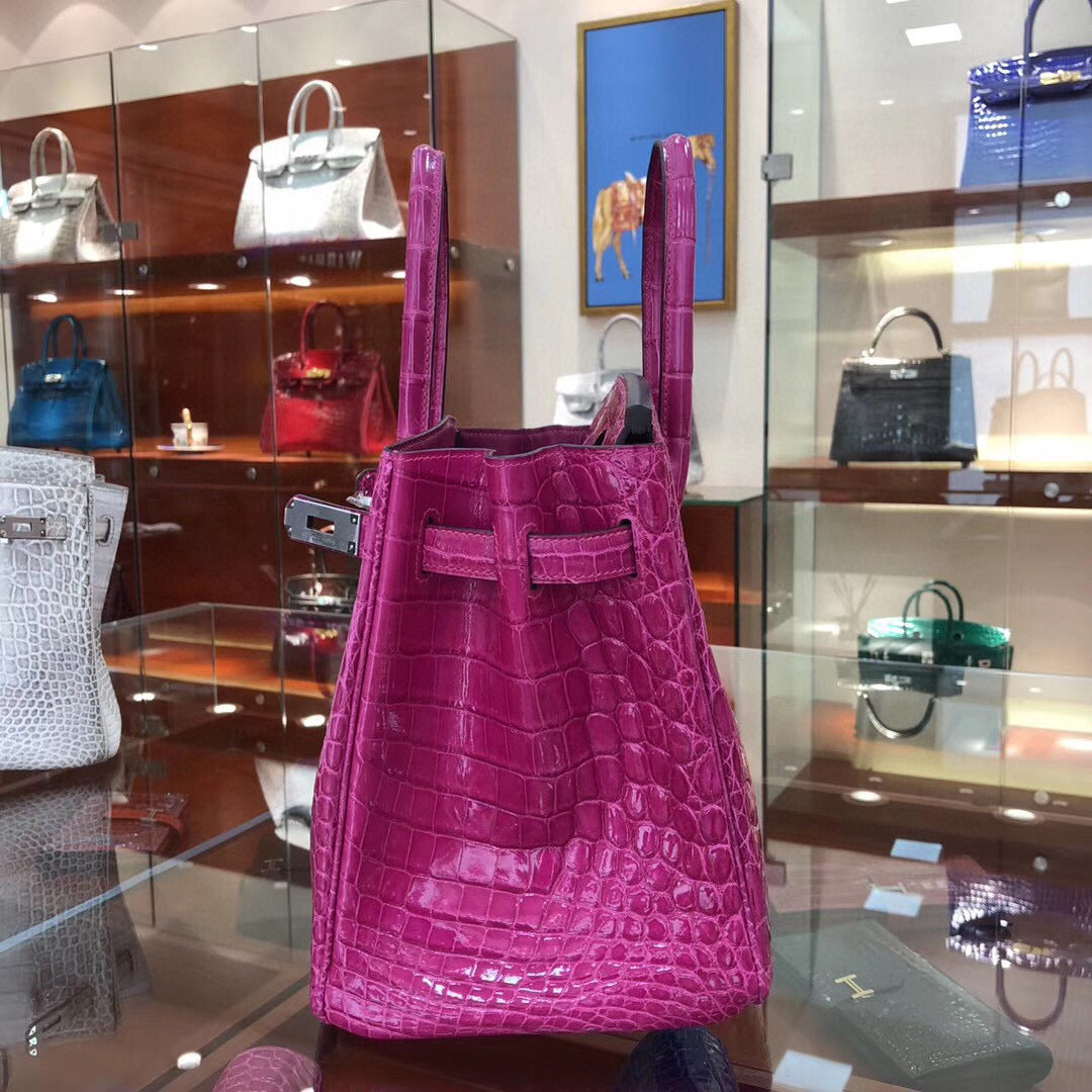 Hermes Birkin Crocodile Leather Purple