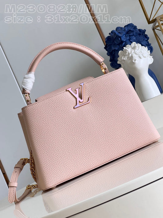 Louis Vuitton Capucines MM Baby Pink High Grade