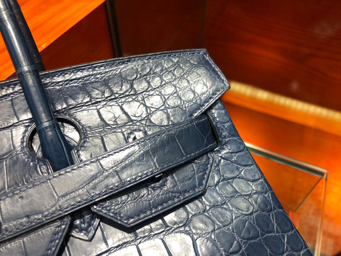 Hermes Birkin Crocodile Leather Black