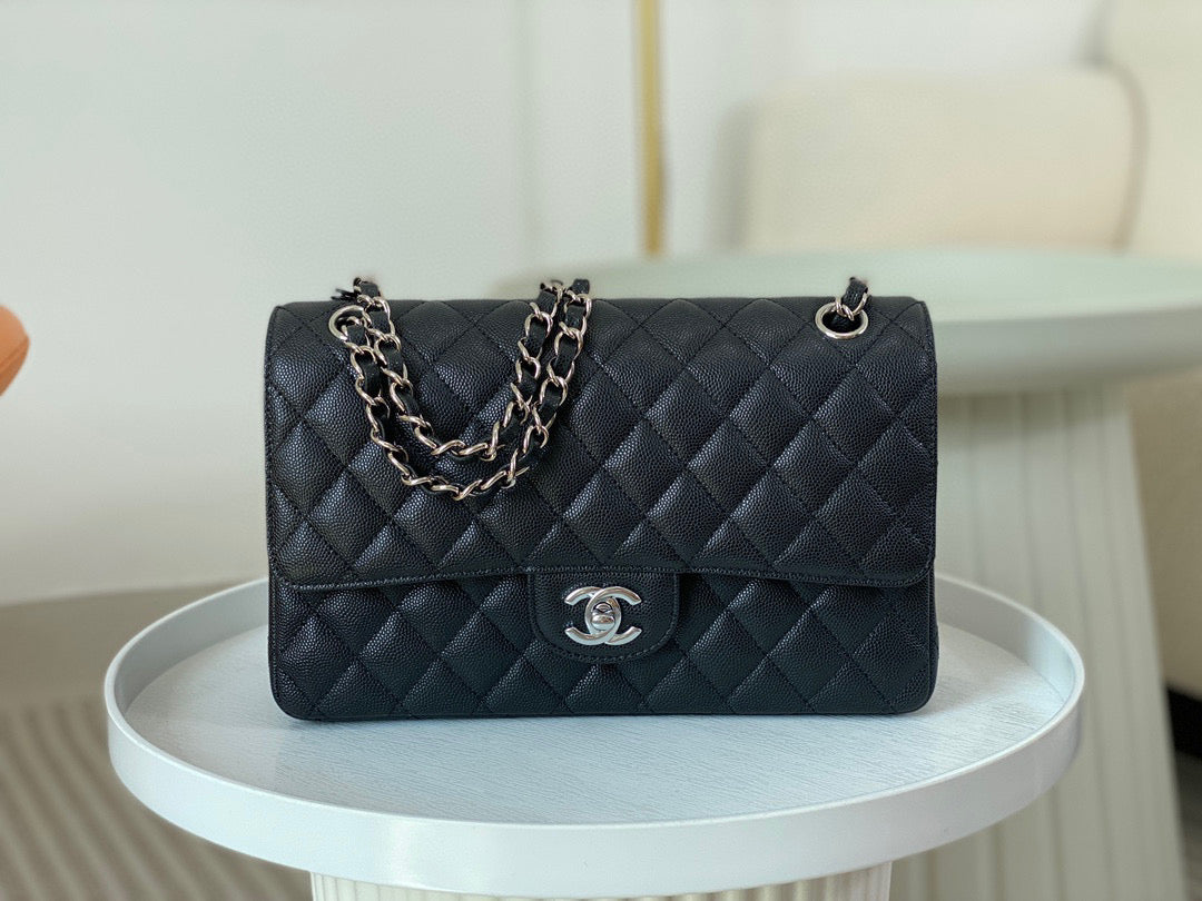 Chanel Classic Handbag Grained Calf Skin 25cm - Mid Grade