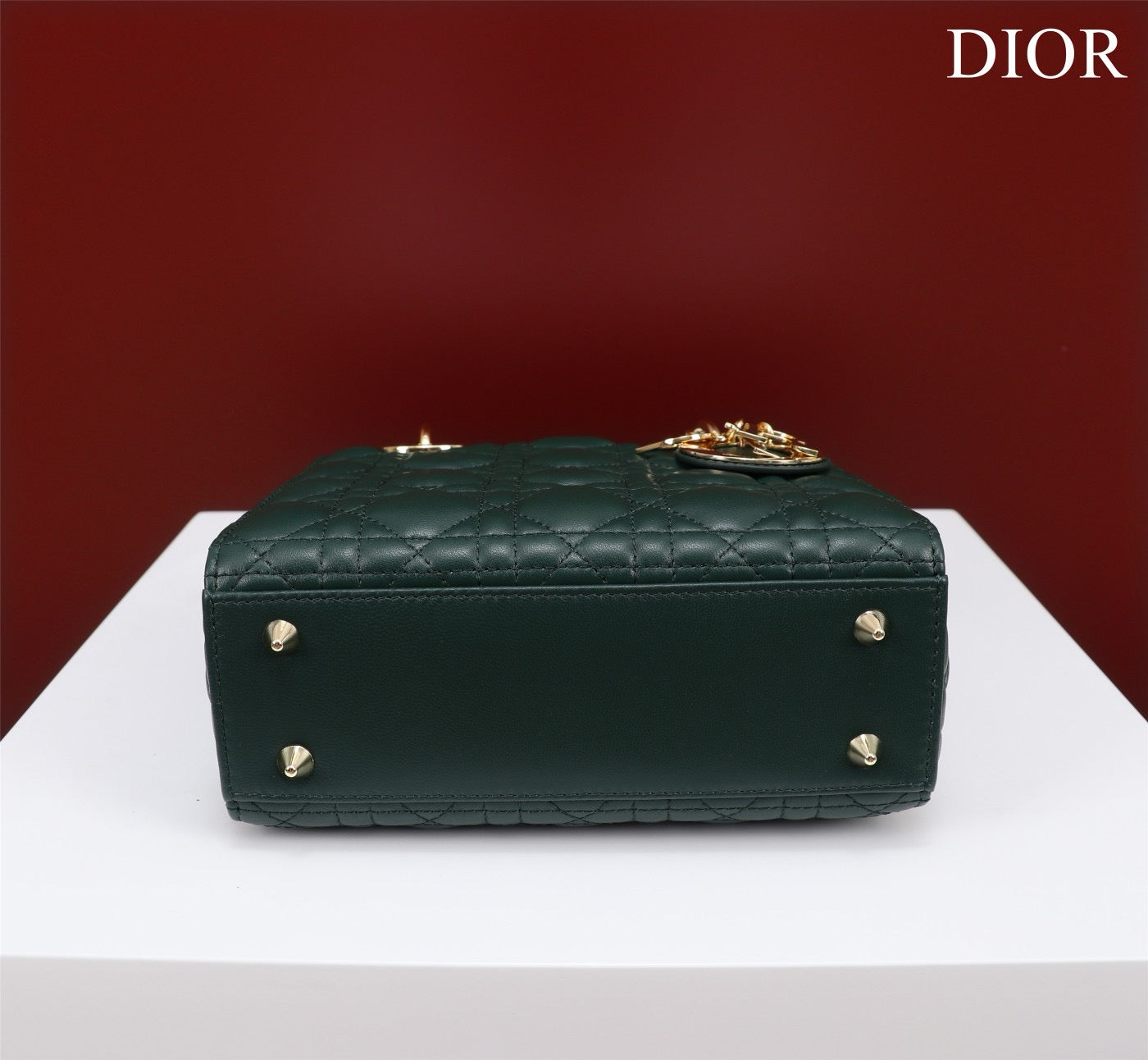 Small Lady Dior My ABCDior Bag Lamb Skin Green - High Grade