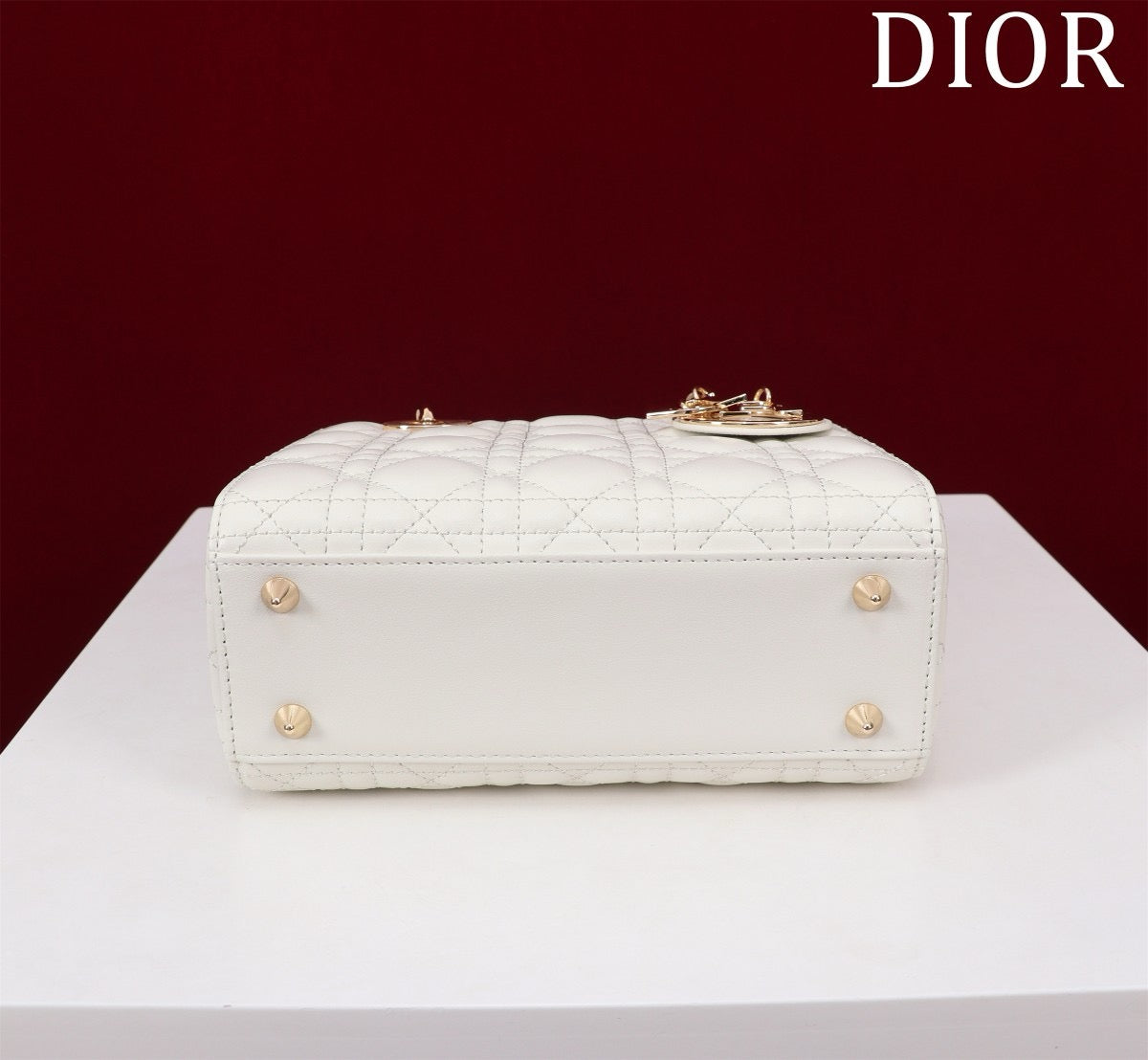 Small Lady Dior My ABCDior Bag Lamb Skin White - High Grade