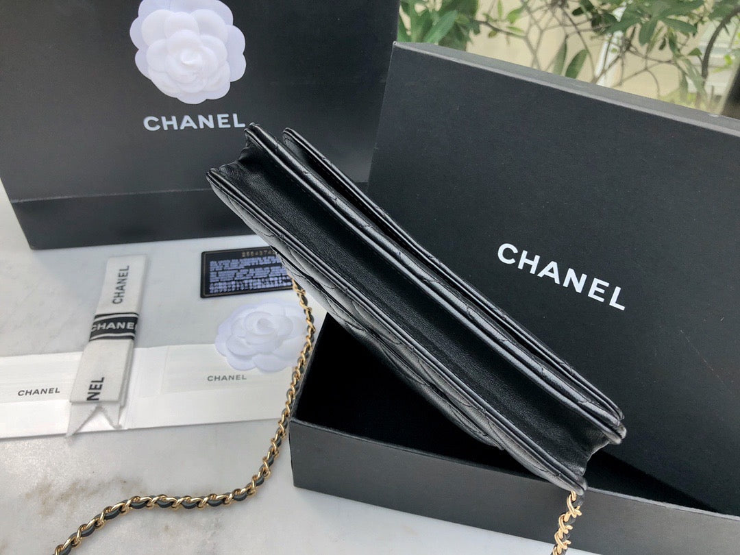 Chanel Wallet on Chain Lamb Skin Mid Grade