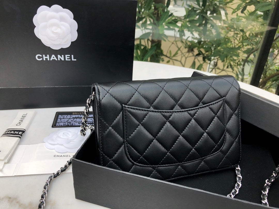 Chanel Wallet on Chain Lamb Skin Mid Grade