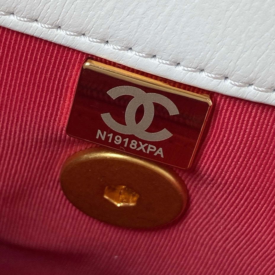 gold chanel microchip inside white chanel 24c hobo bag chanel 19 bag lamb skin 