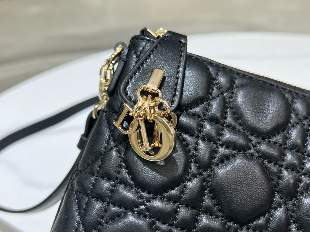 Dior Midi Mini Bag Black Platinum