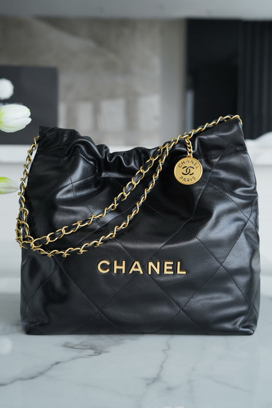 Chanel 22 Platinum Black