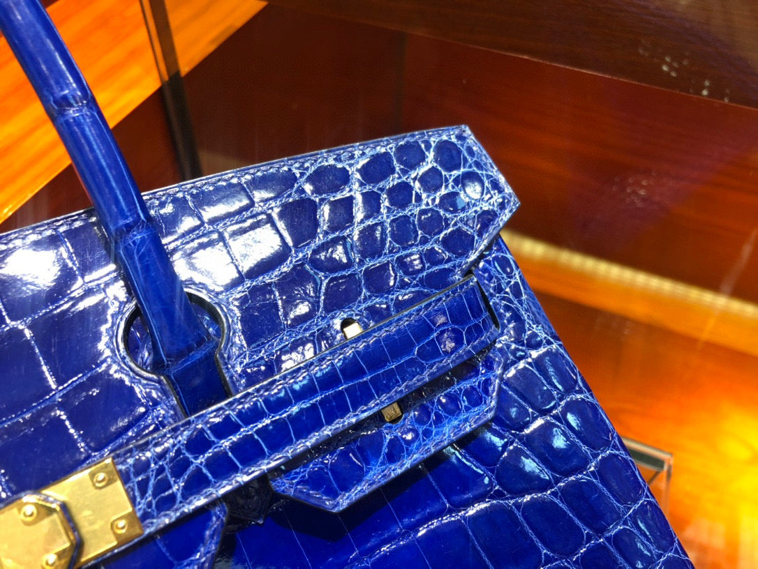 Hermes Birkin Crocodile Leather Electric Blue