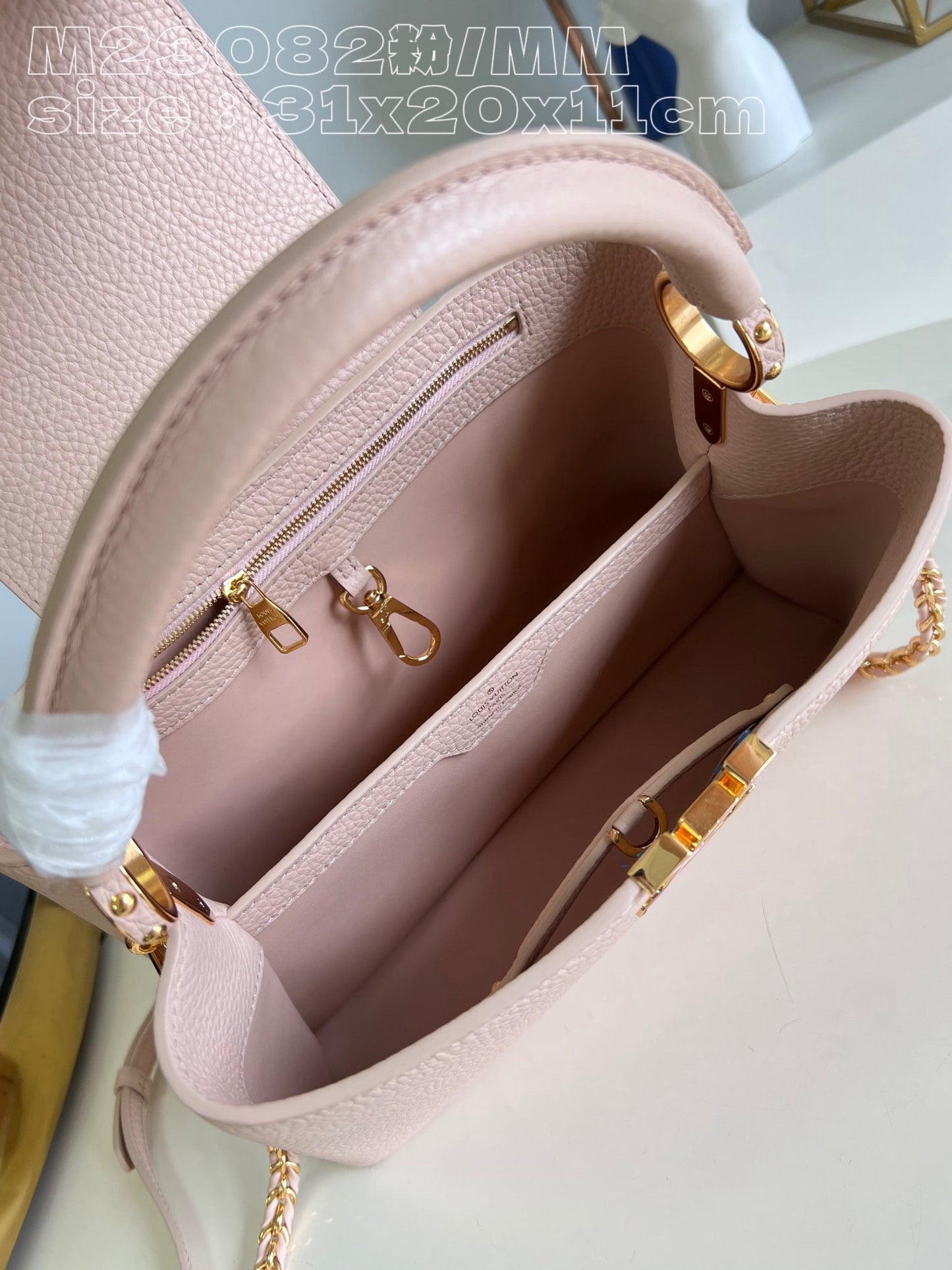 Louis Vuitton Capucines MM Baby Pink High Grade