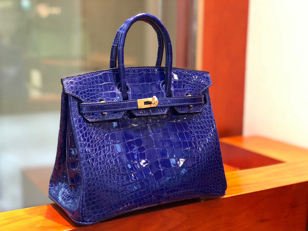 Hermes Birkin Crocodile Leather Electric Blue