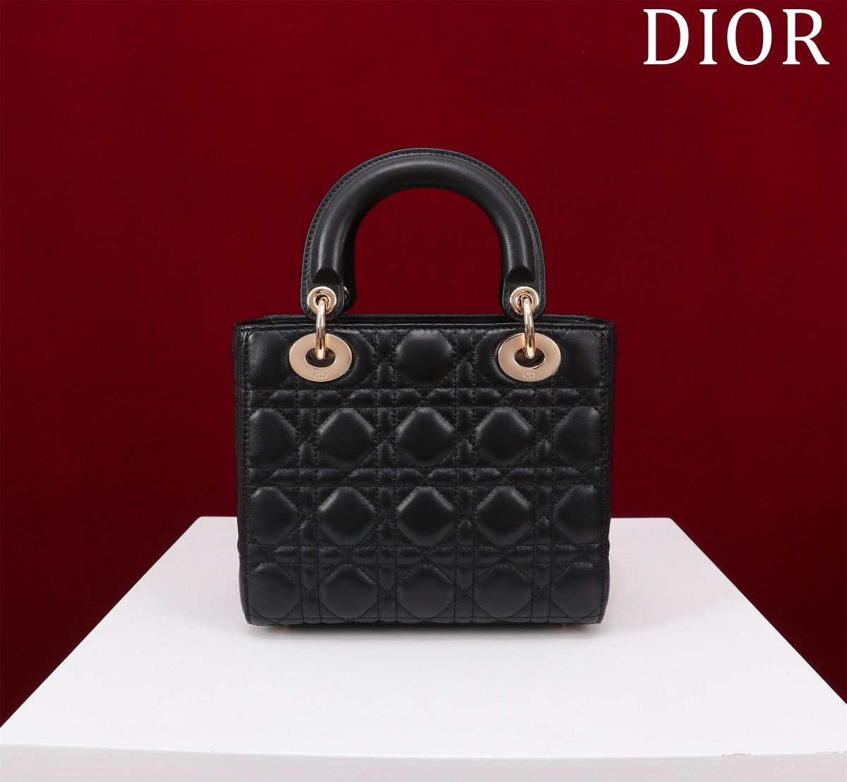 Small Lady Dior My ABCDior Bag Lamb Skin Black - High Grade