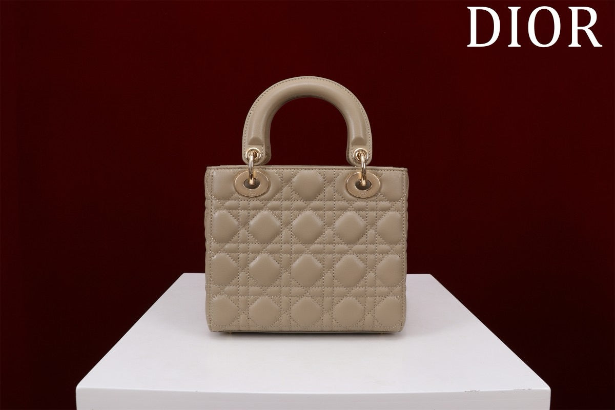 Nude cannage lamb skin lady dior bag