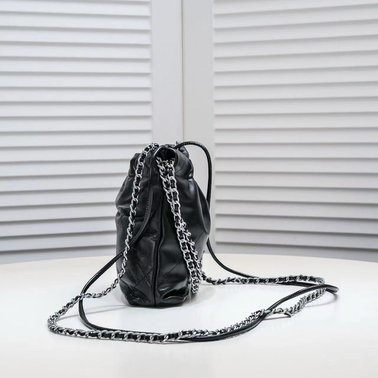 Chanel 22 Mini Bag Cow Skin Black Grade 1