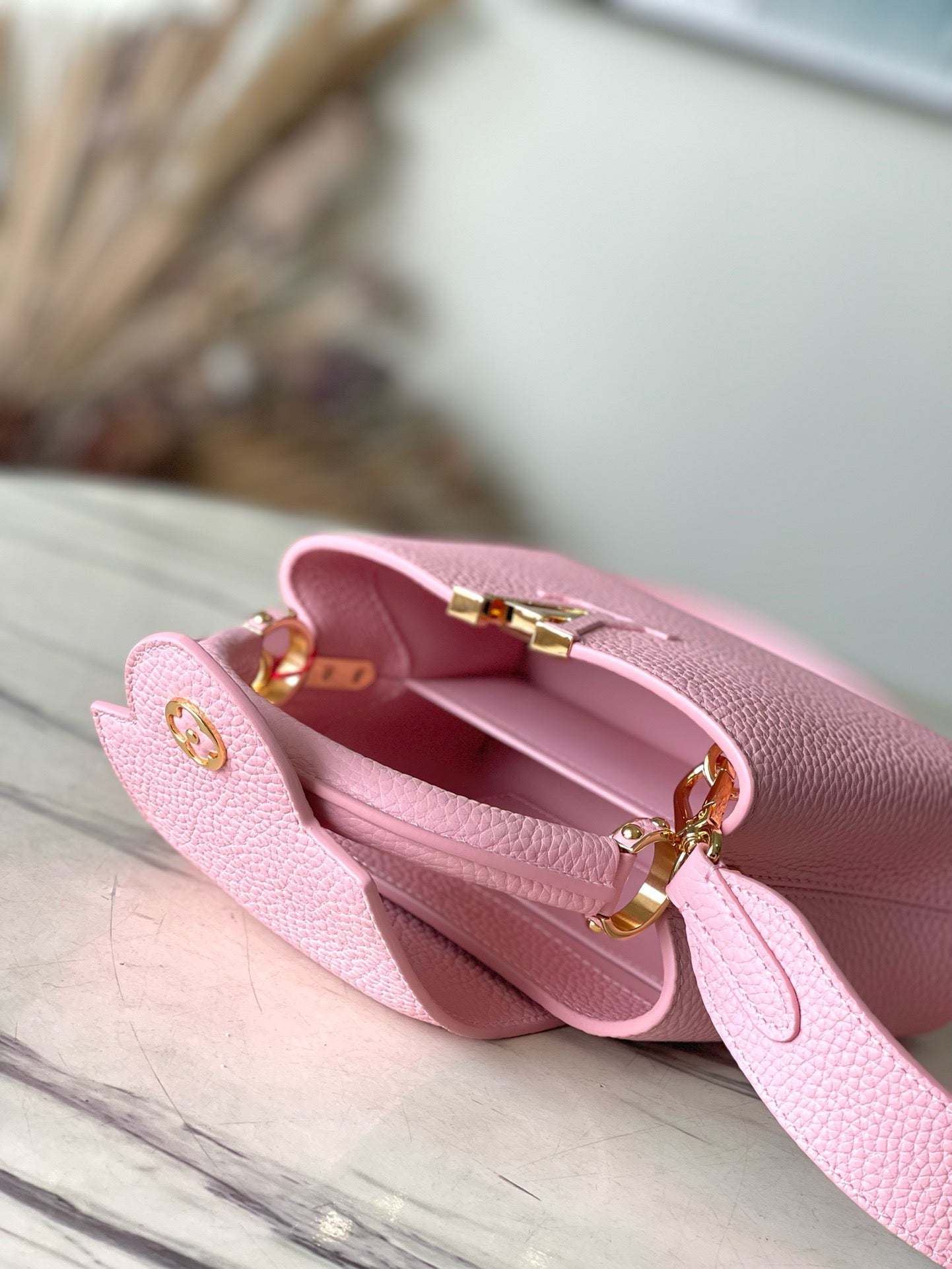 Louis Vuitton Capucines Mini Rose Pink High Grade