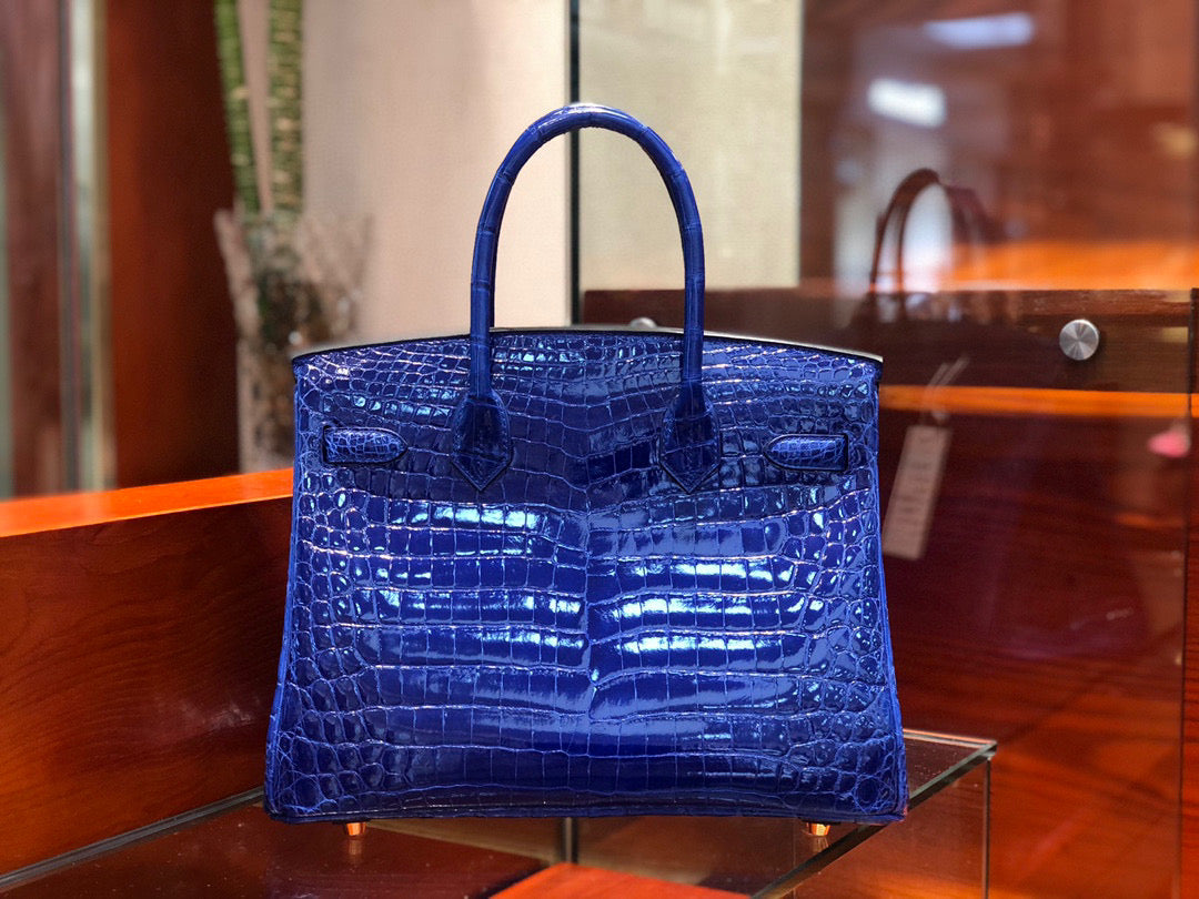 Hermes Birkin Crocodile Leather Electric Blue