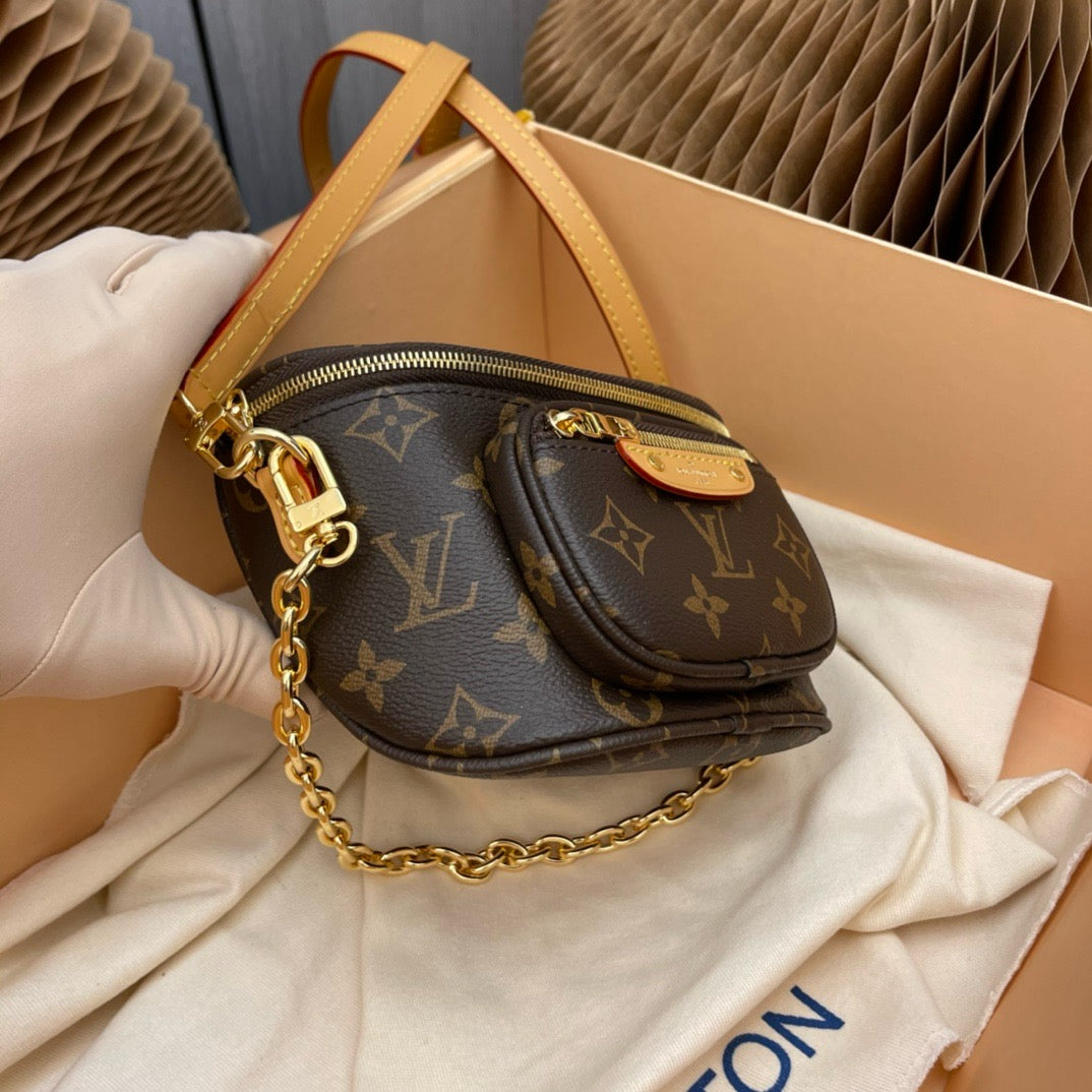 Louis Vuitton Mini Bum Bag Monogram Canvas Platinum