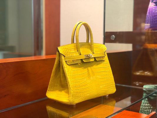 Hermes Birkin Crocodile Leather Yellow