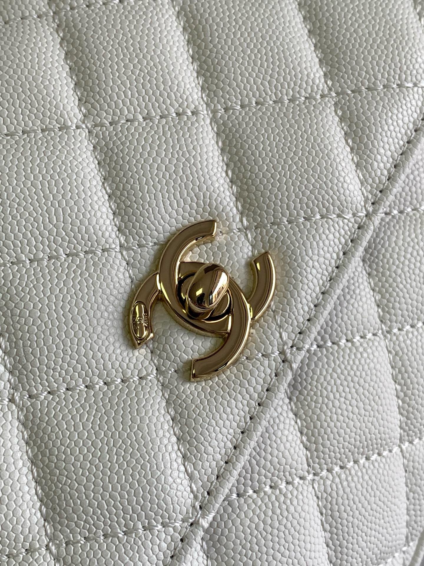 Chanel Coco Handle White Platinum