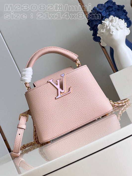 Louis Vuitton Capucines Mini Baby Pink High Grade