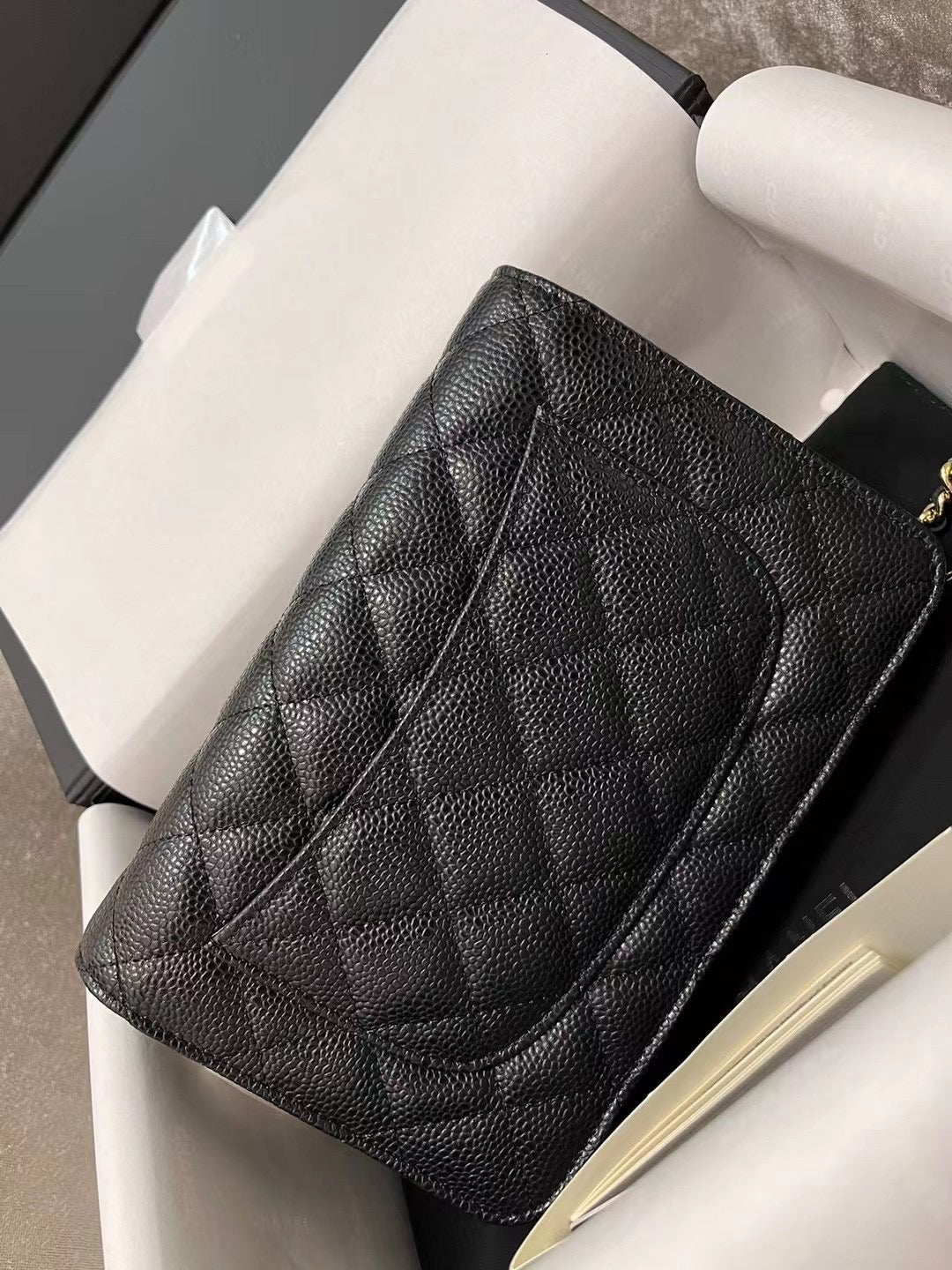 Chanel Wallet On Chain Caviar Calf Skin Mid Grade