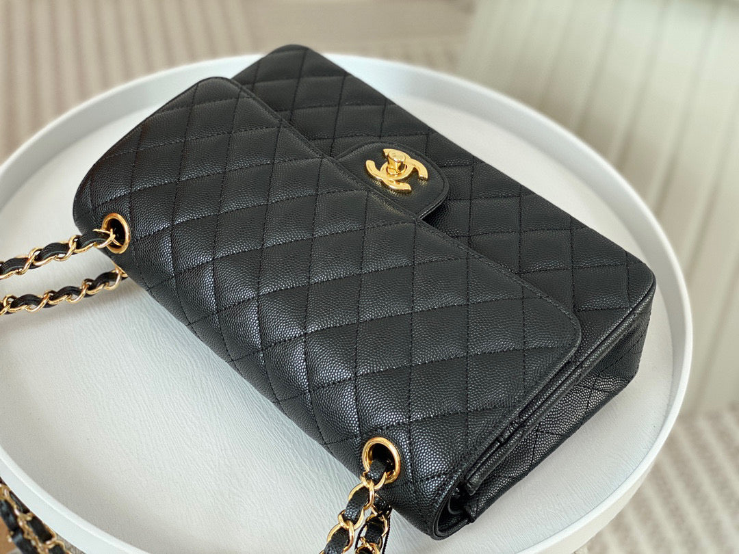 Chanel Classic Handbag Grained Calf Skin 25cm - Mid Grade