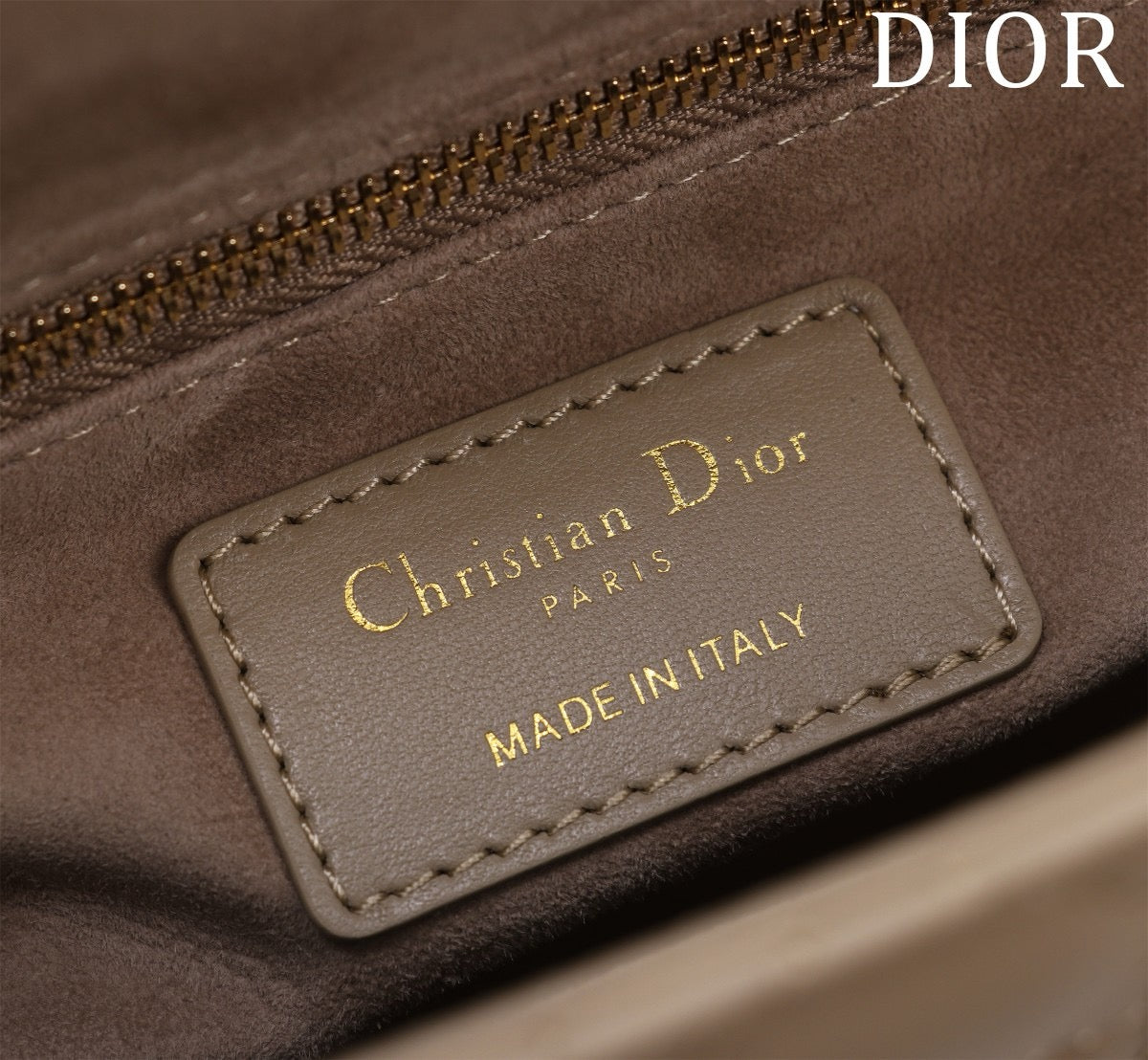 christian dior print inside lady dior bag