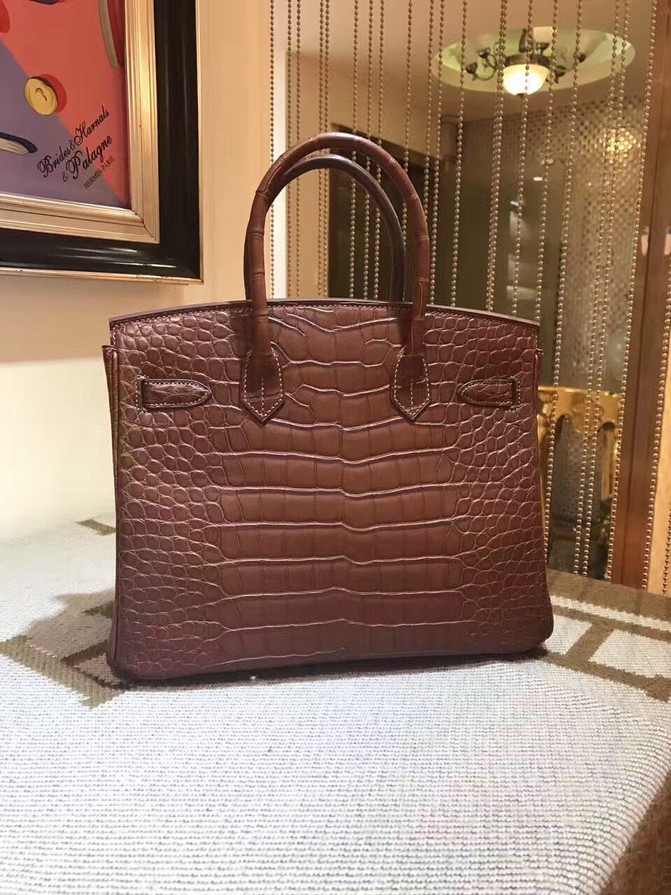 Hermes Birkin Crocodile Leather Brown