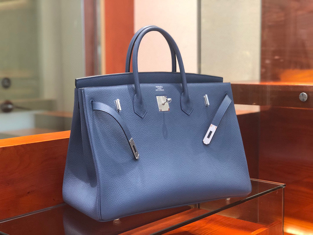 Hermes Birkin 40 Togo Grey Blue