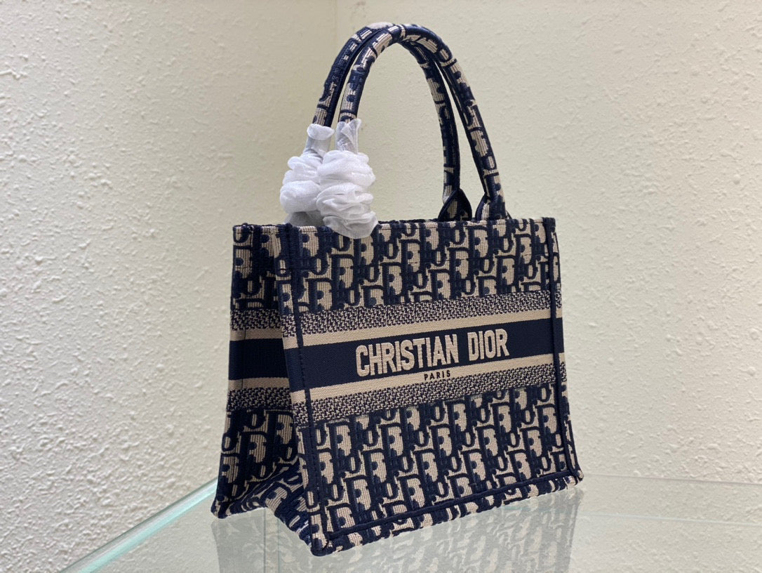 Dior Book Tote Embroidered Small Mid Grade