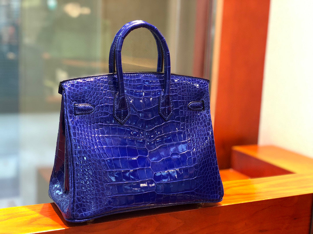 Hermes Birkin Crocodile Leather Electric Blue