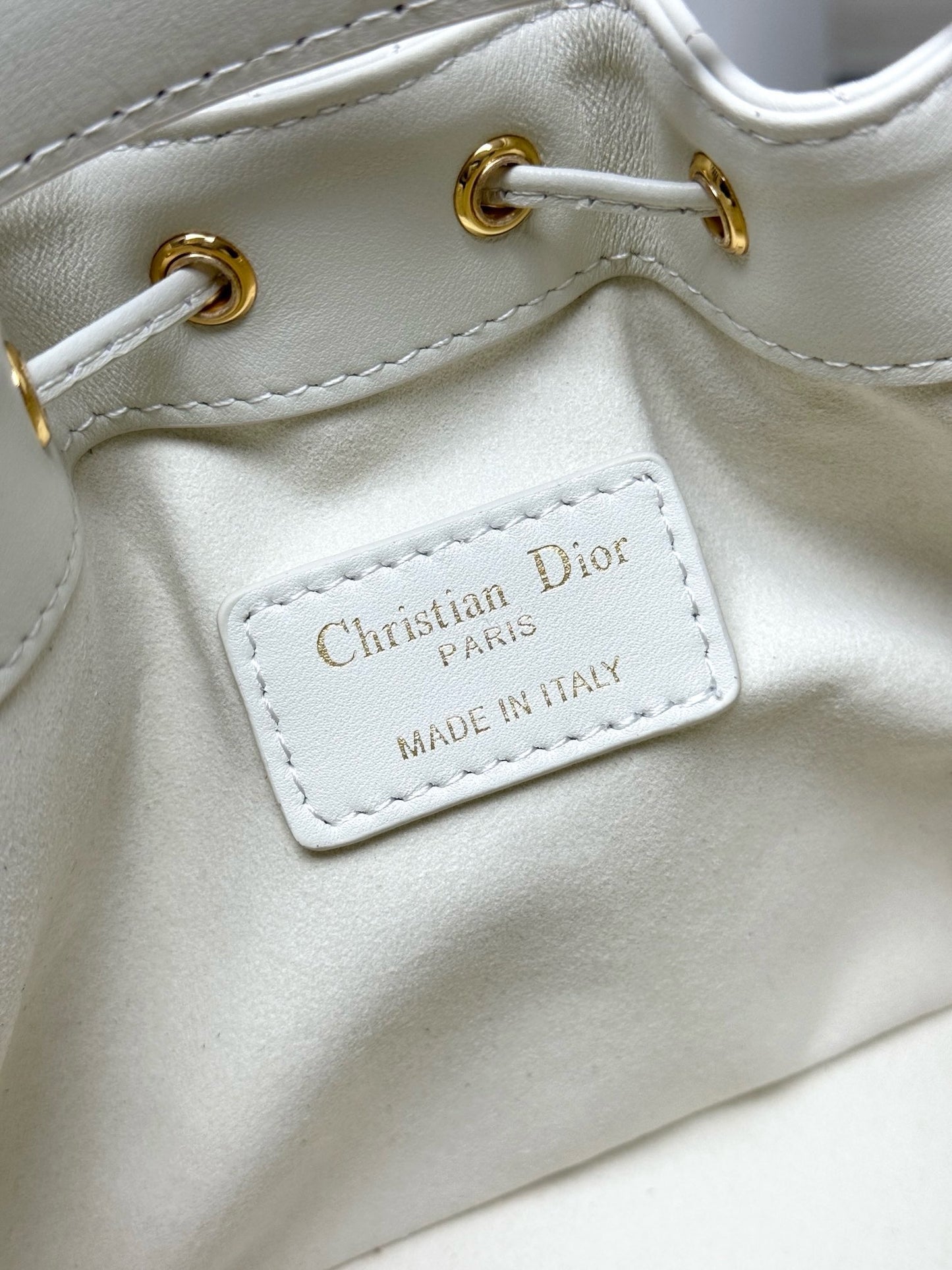 Dior Jolie Small Bucket Bag Lamb Skin Platinum