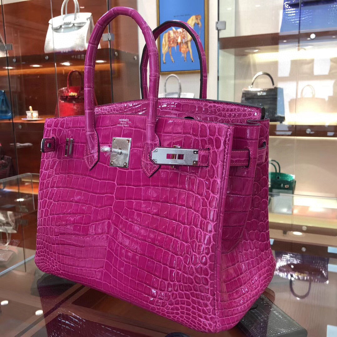 Hermes Birkin Crocodile Leather Purple