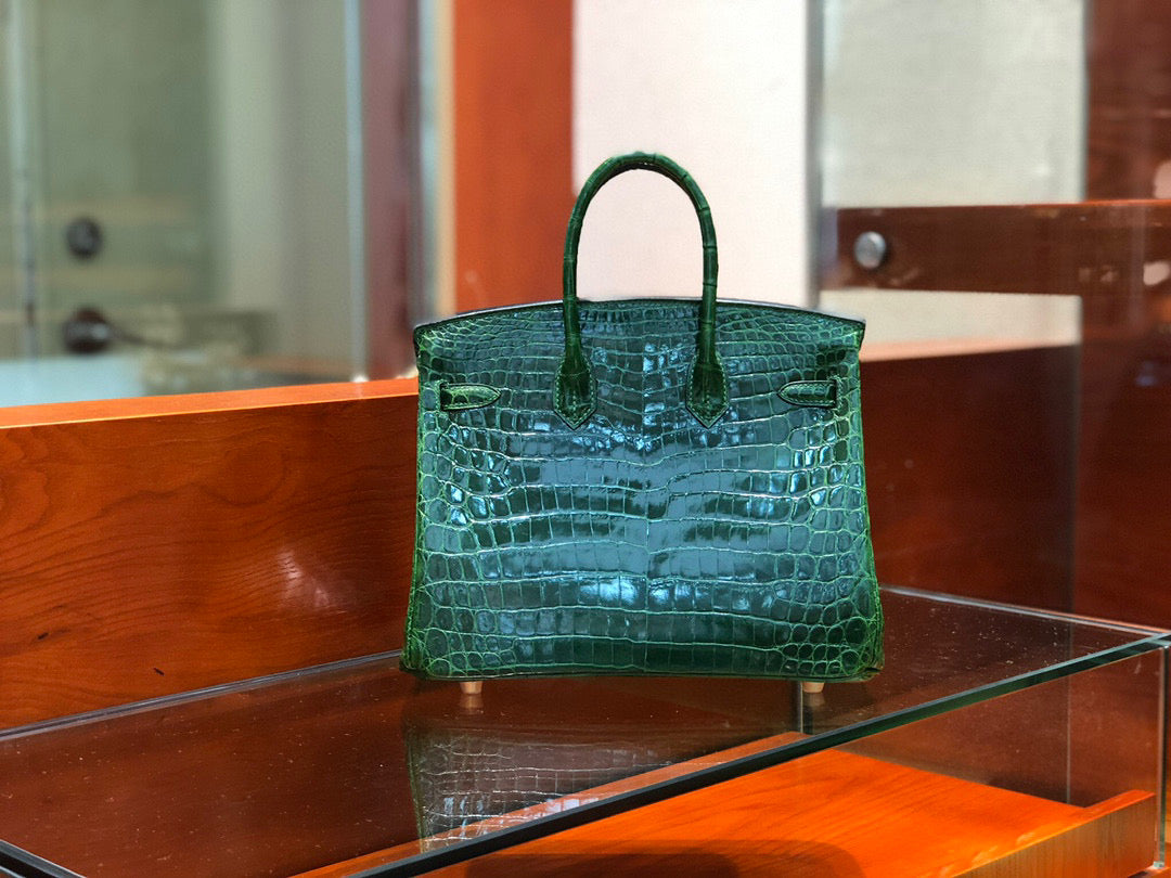 Hermes Birkin Crocodile Leather Green