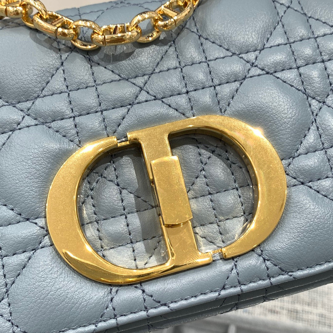 Dior Caro Bag Small High Grade- Foggy Blue