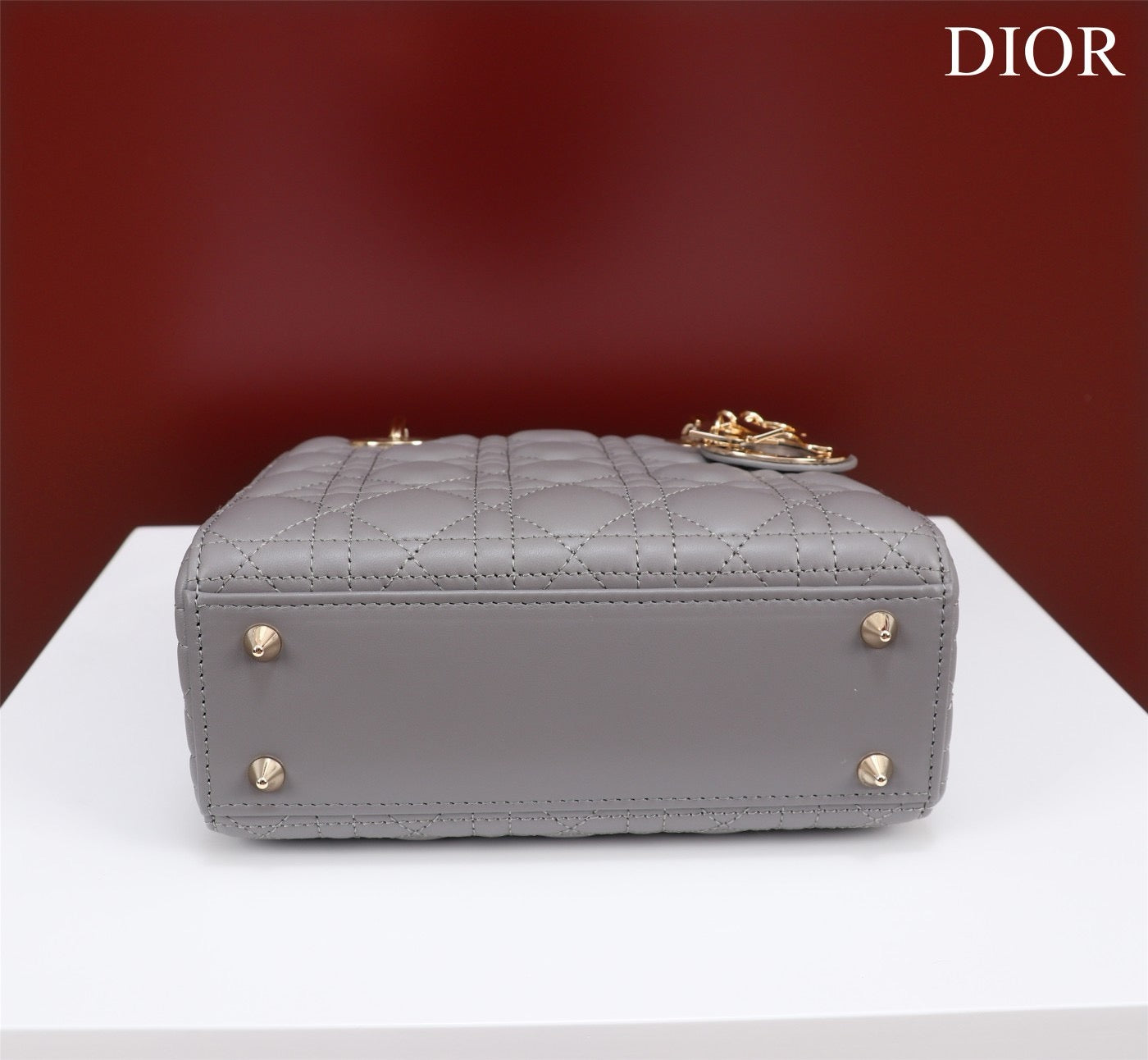 Small Lady Dior My ABCDior Bag Lamb Skin Grey - High Grade