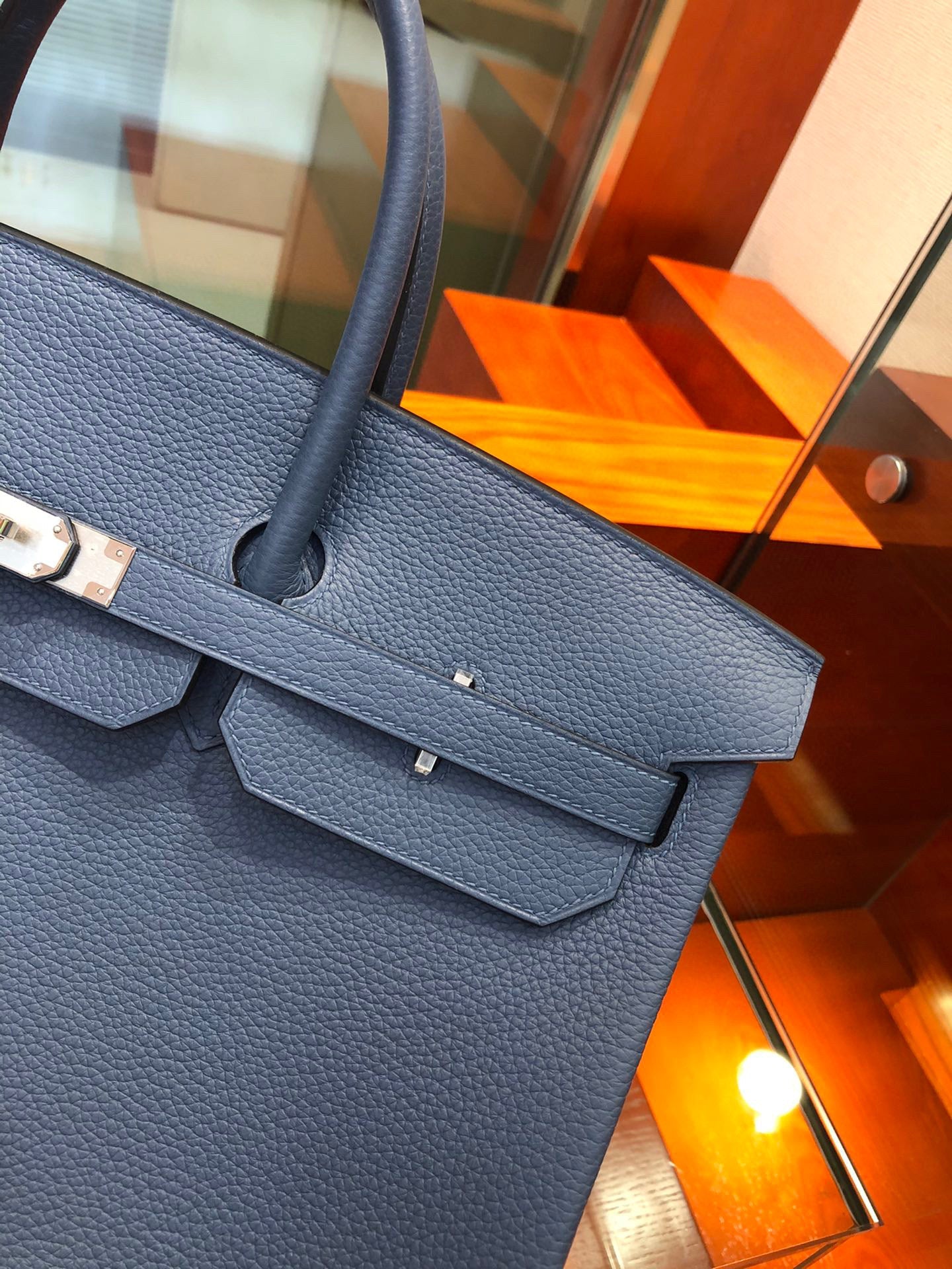 Hermes Birkin 40 Togo Grey Blue