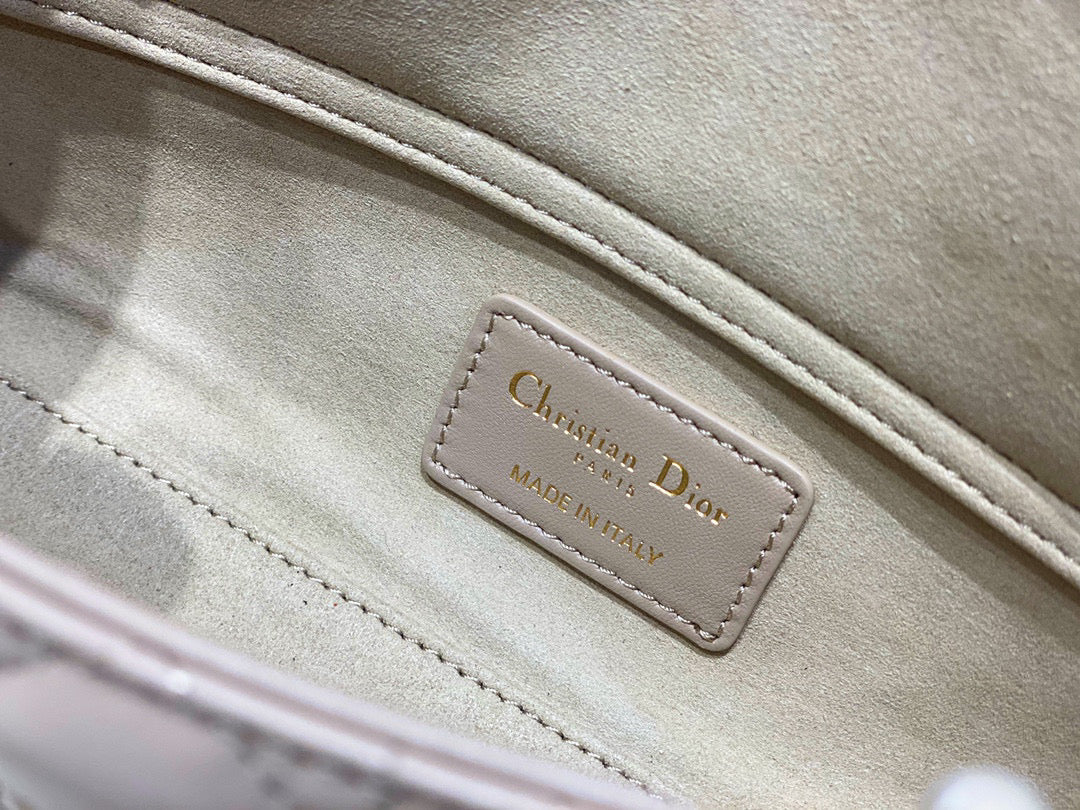 Small Dior Lady D-Joy Lamb Skin Beige - Mid grade