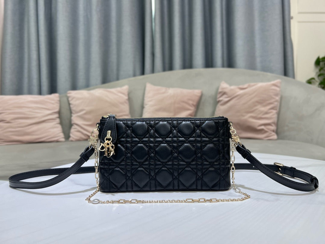 Dior Midi Mini Bag Black Platinum