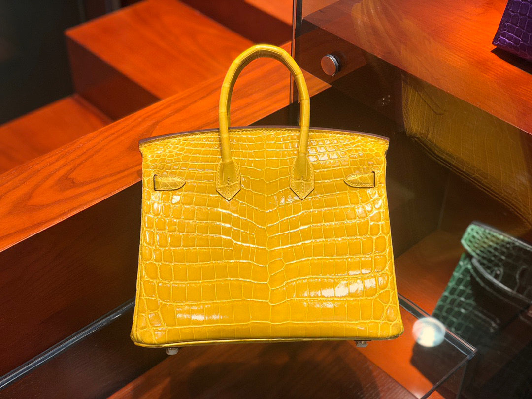 Hermes Birkin Crocodile Leather Yellow